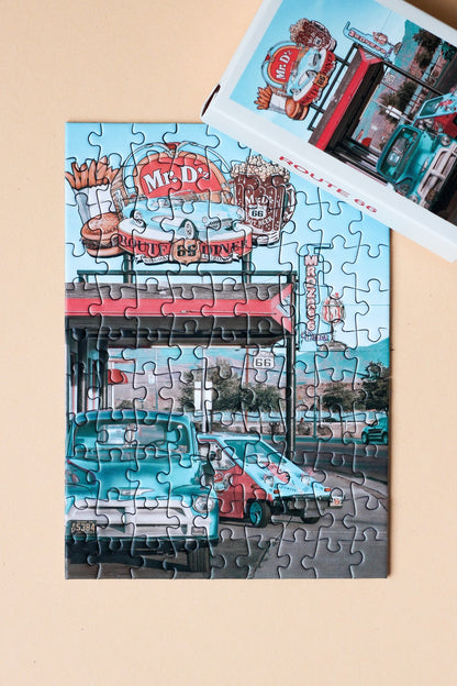 Puzzlery Route 66 Mini Puzzle, 99 Pieces